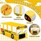 6 Ft School Bus Tablecloths Birthday Party Decorations (Yellow, Black, Red) 72.05"L x 29.92"W
